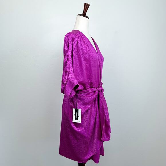 Callahan Knitwear Revolve Fuchsia Jacquard Sami Mini Dress NWT - Picture 6 of 12